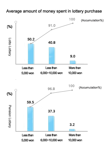 Amount of money spent in lottery purchase